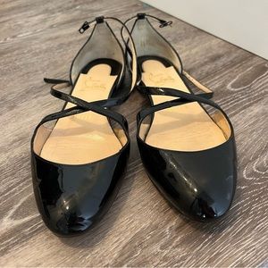 Christian Louboutin 6.5 36.5 patent black flats